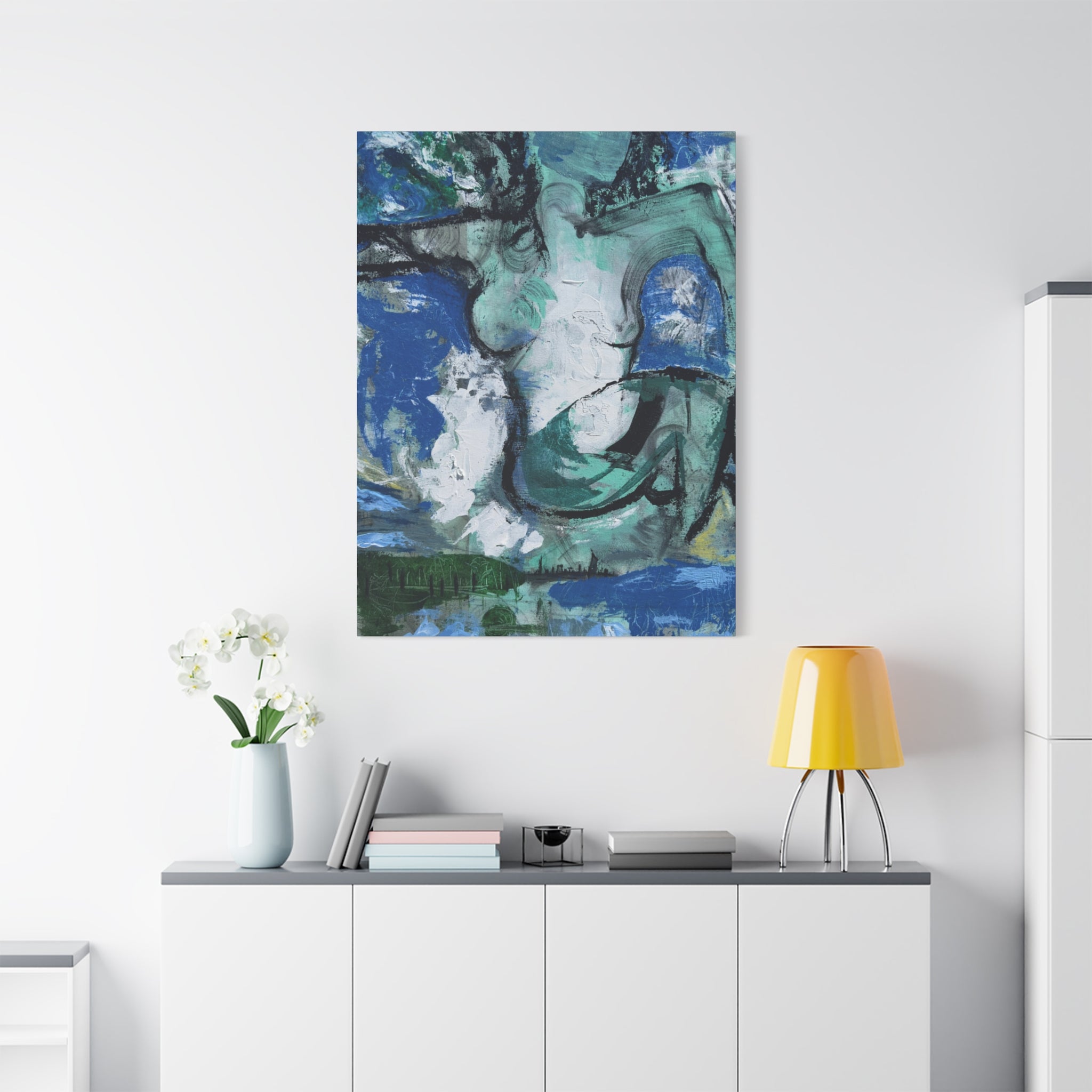 The Soft Reign of Green and Grace - Print on Canvas