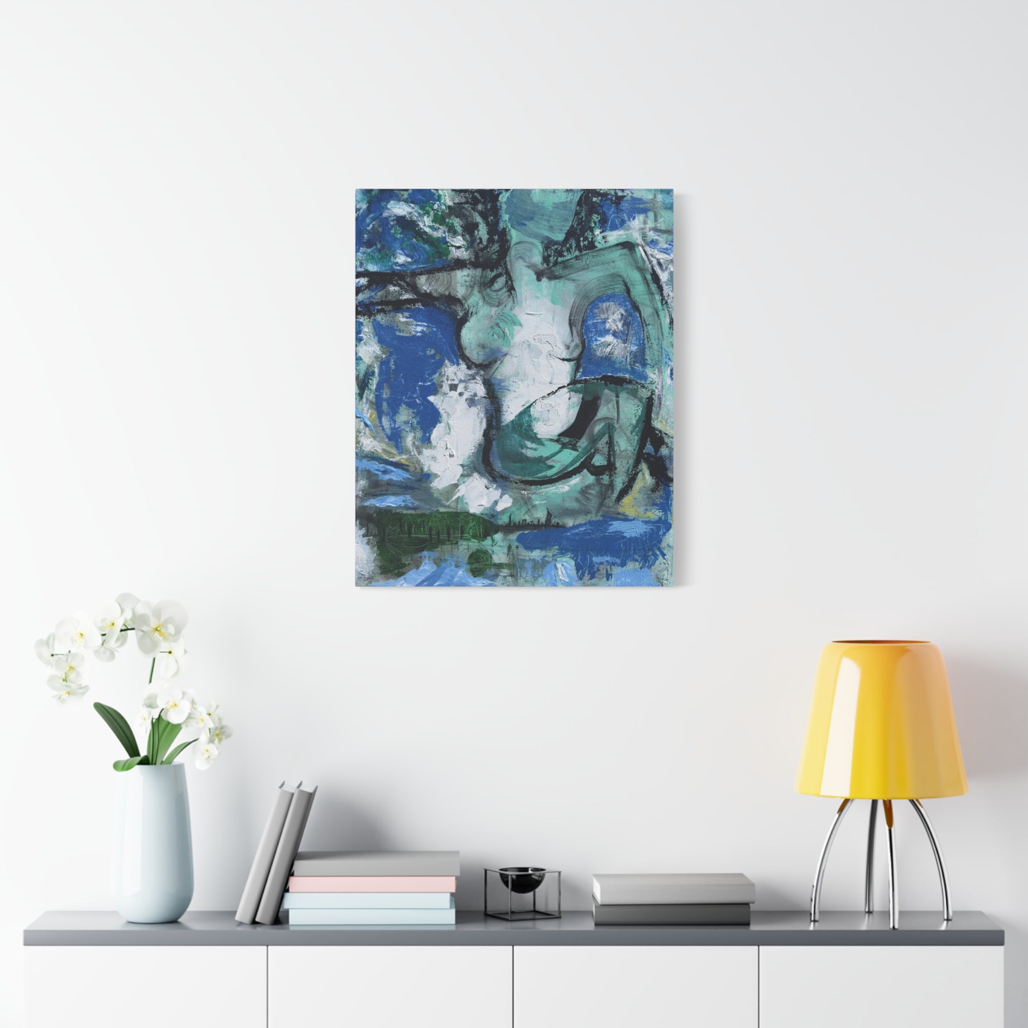 The Soft Reign of Green and Grace - Print on Canvas