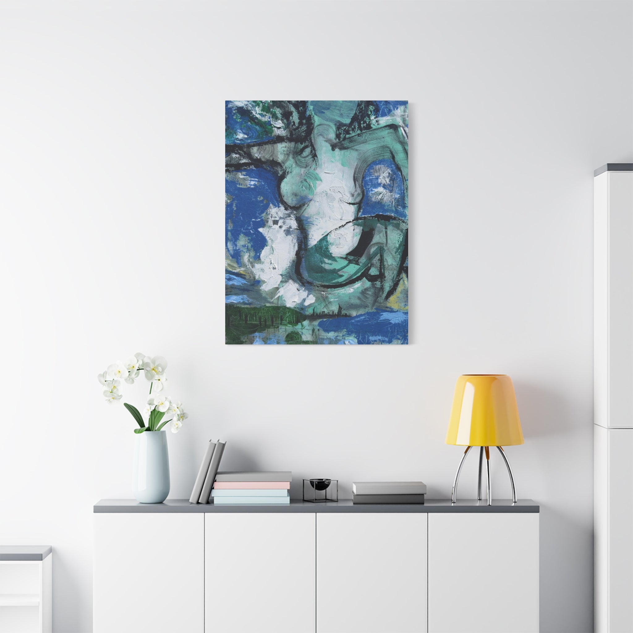 The Soft Reign of Green and Grace - Print on Canvas