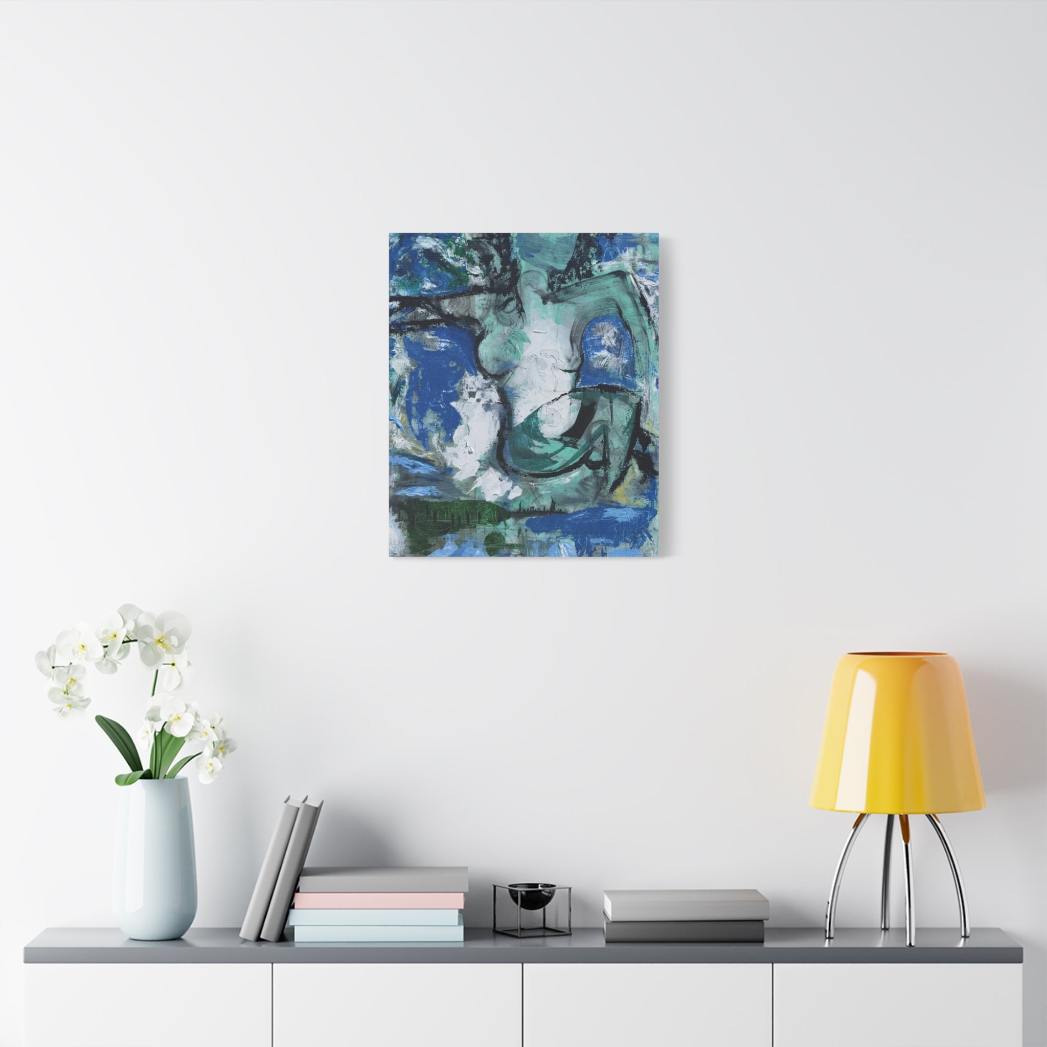 The Soft Reign of Green and Grace - Print on Canvas
