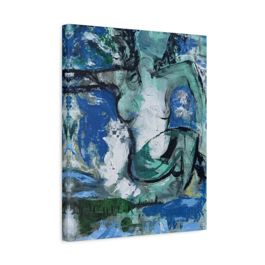 The Soft Reign of Green and Grace - Print on Canvas