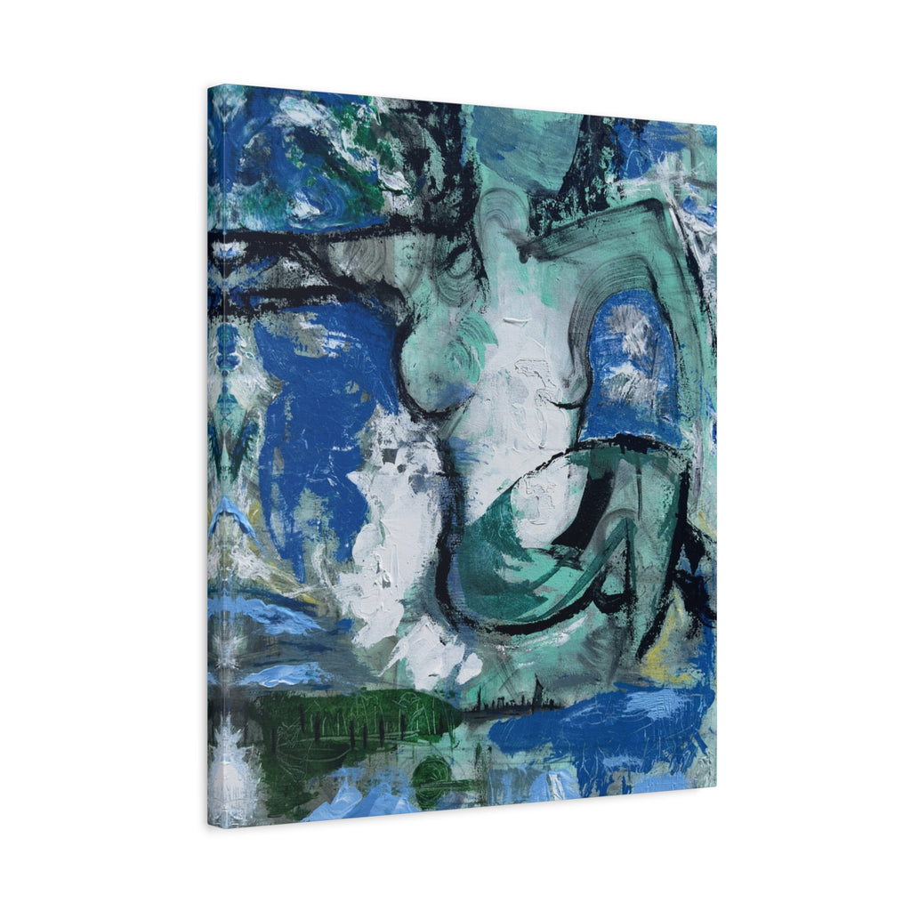 The Soft Reign of Green and Grace - Print on Canvas