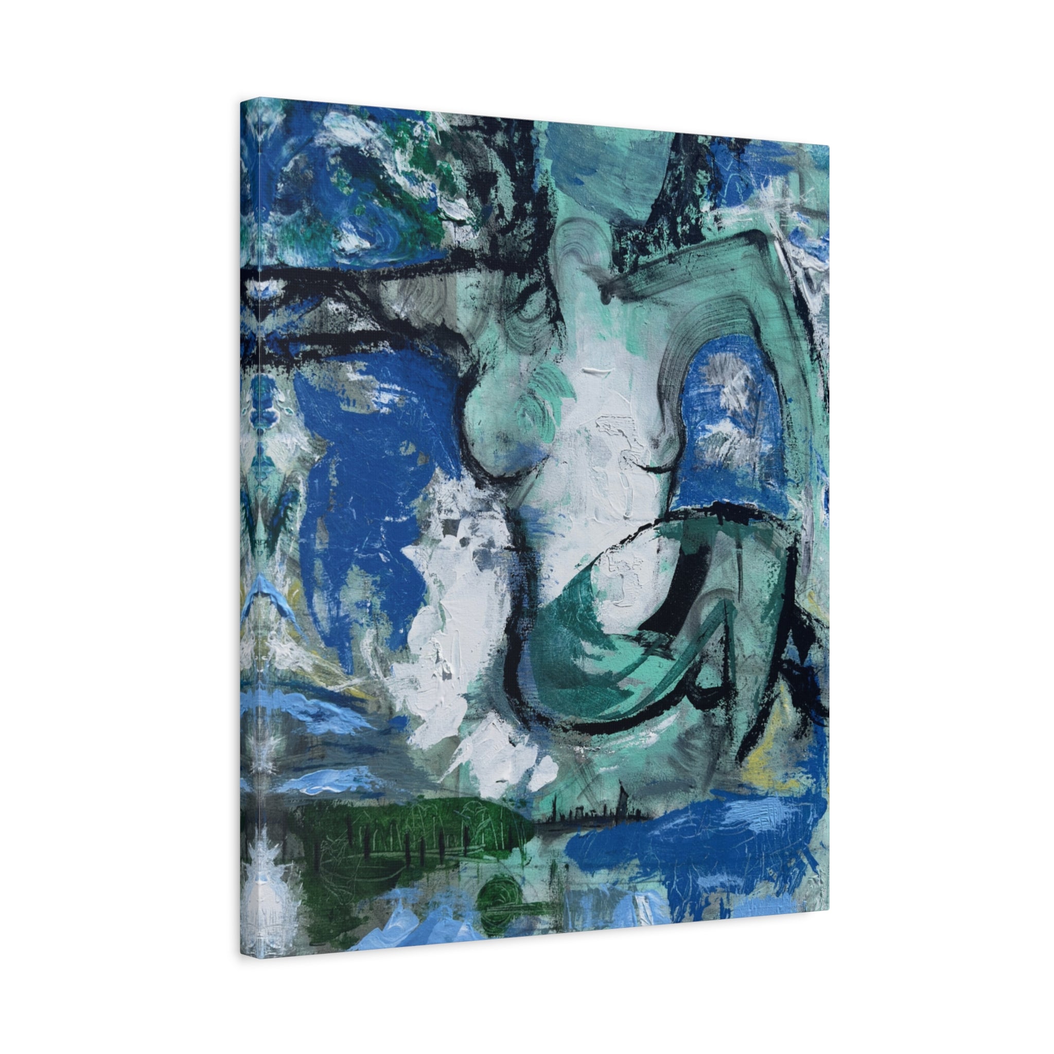 The Soft Reign of Green and Grace - Print on Canvas