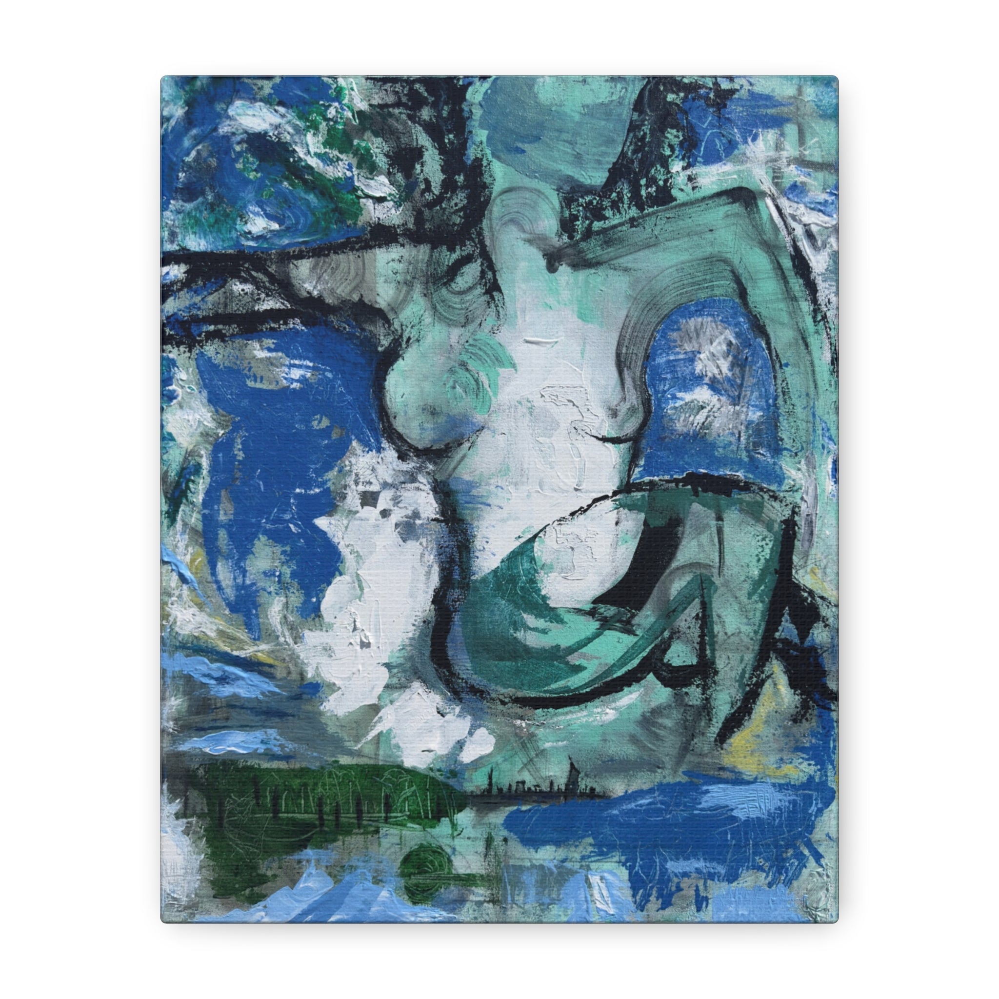 The Soft Reign of Green and Grace - Print on Canvas