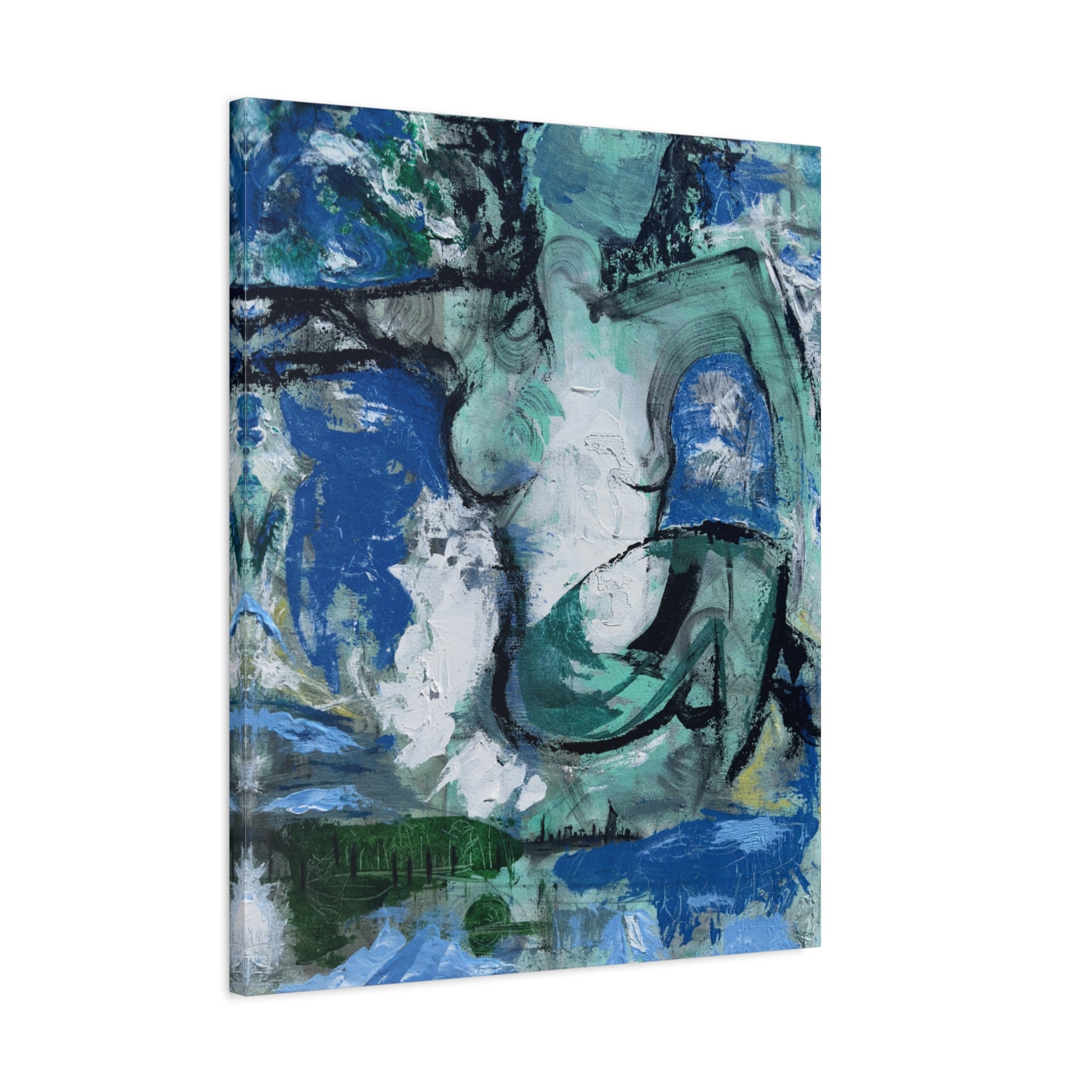The Soft Reign of Green and Grace - Print on Canvas