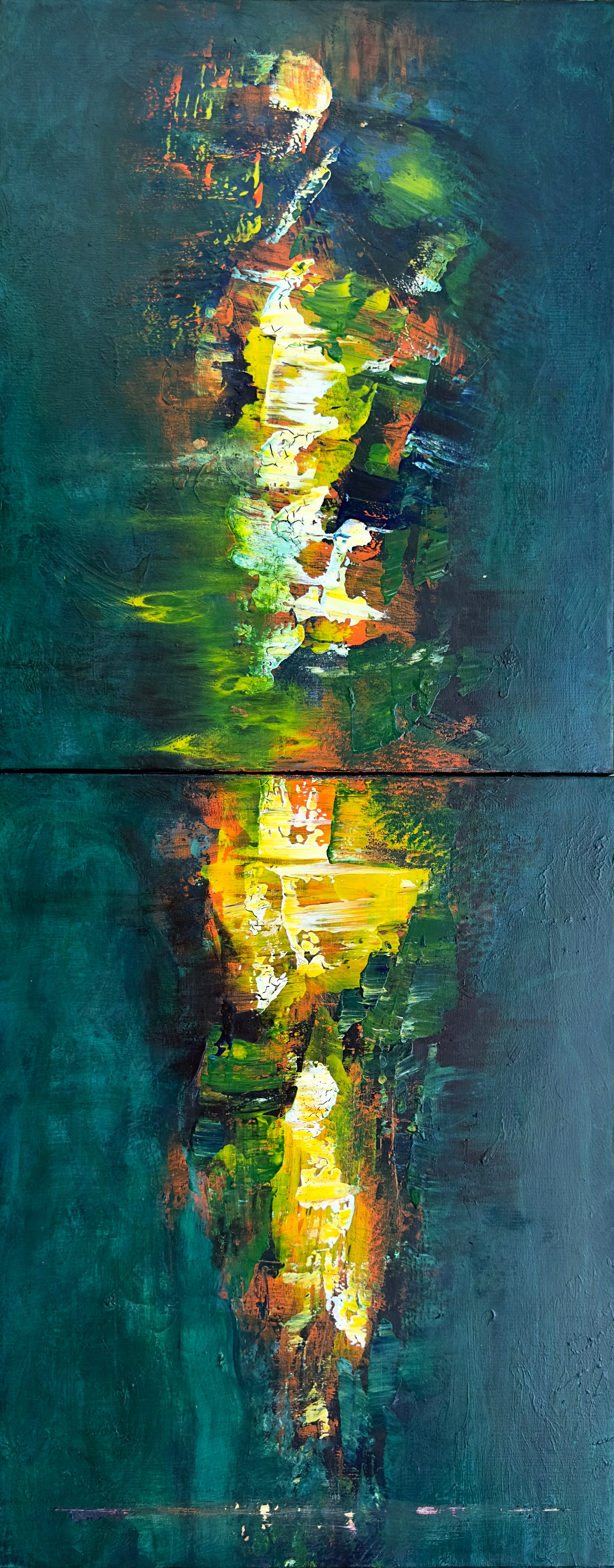 01 - 16 x 40 Two-Piece Acrylic on Canvas
