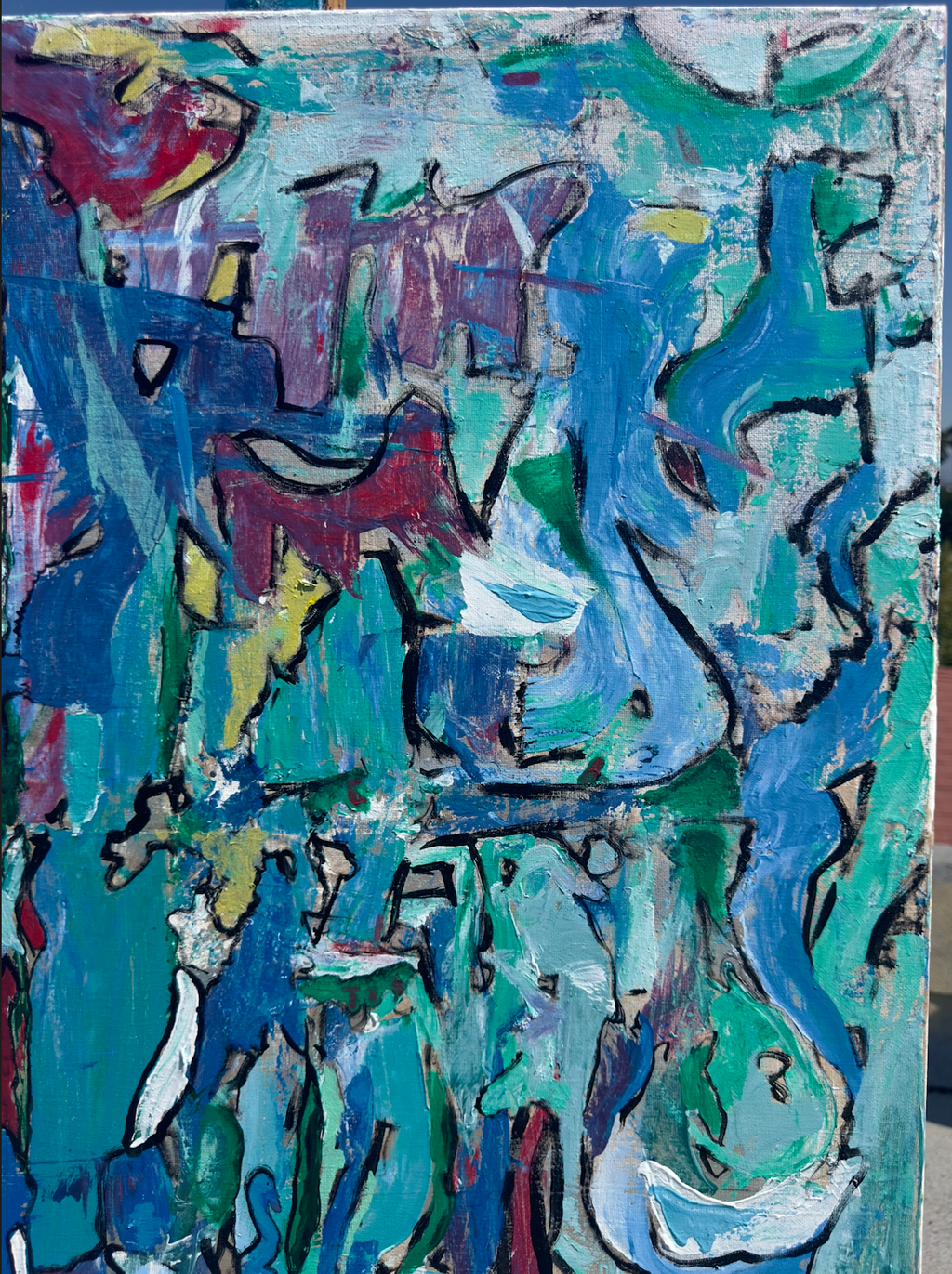 Folks on Tour of the Imaginal Arena - SOLD - 24 x 30 Acrylic on Canvas