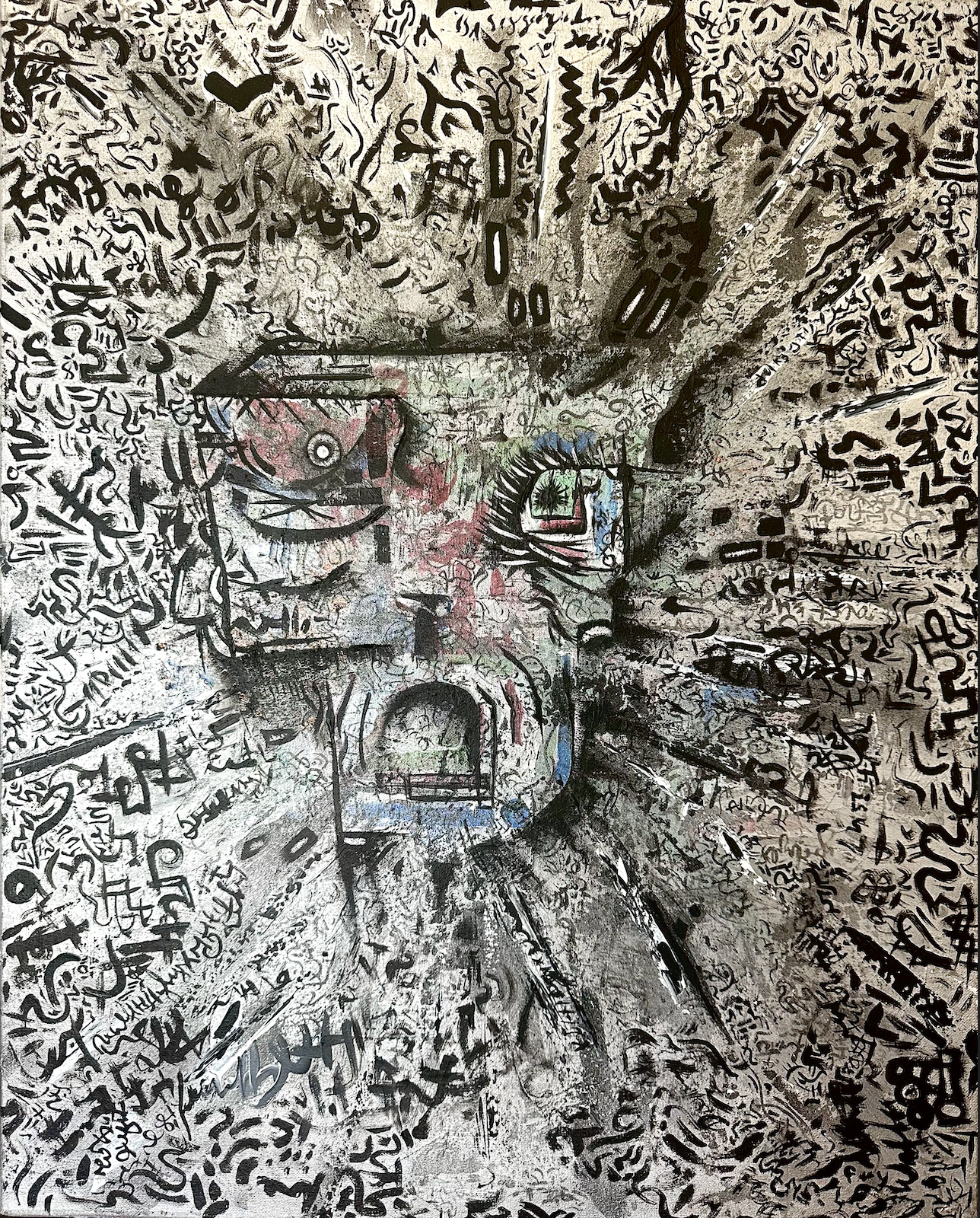 Glyphcurrent - 24 x 30 Acrylic on Canvas