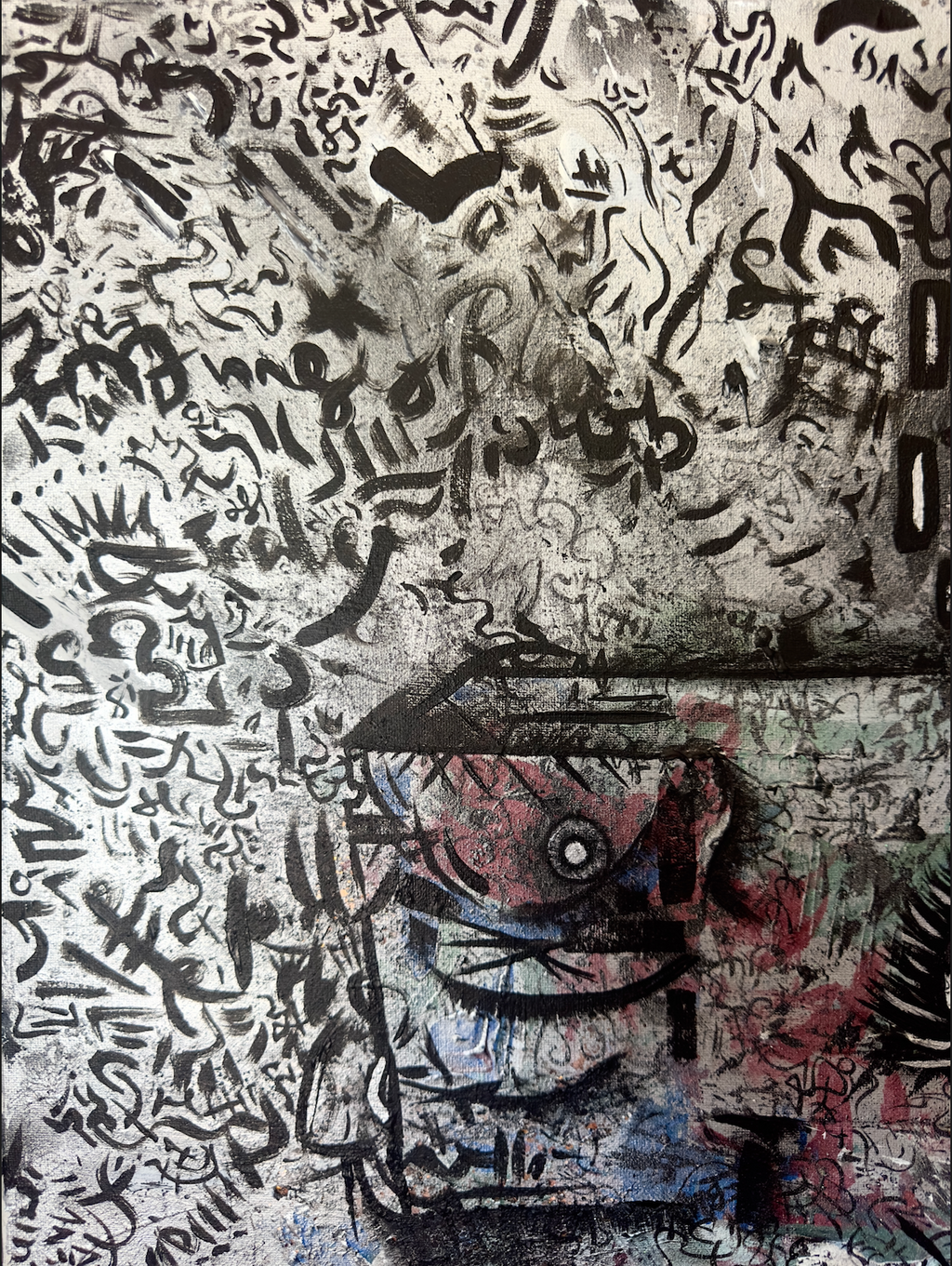Glyphcurrent - 24 x 30 Acrylic on Canvas