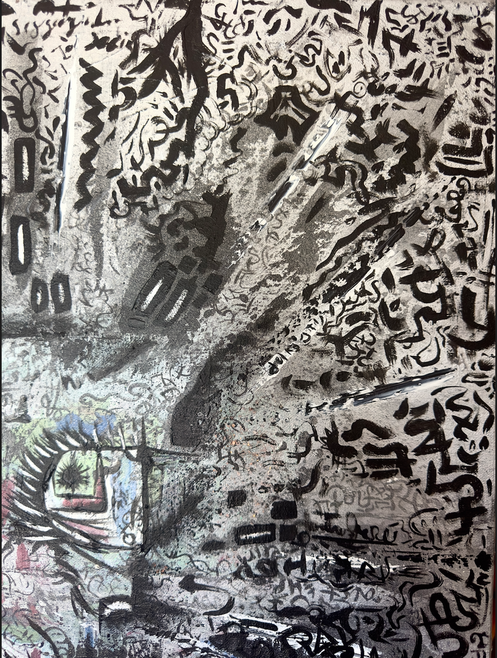 Glyphcurrent - 24 x 30 Acrylic on Canvas
