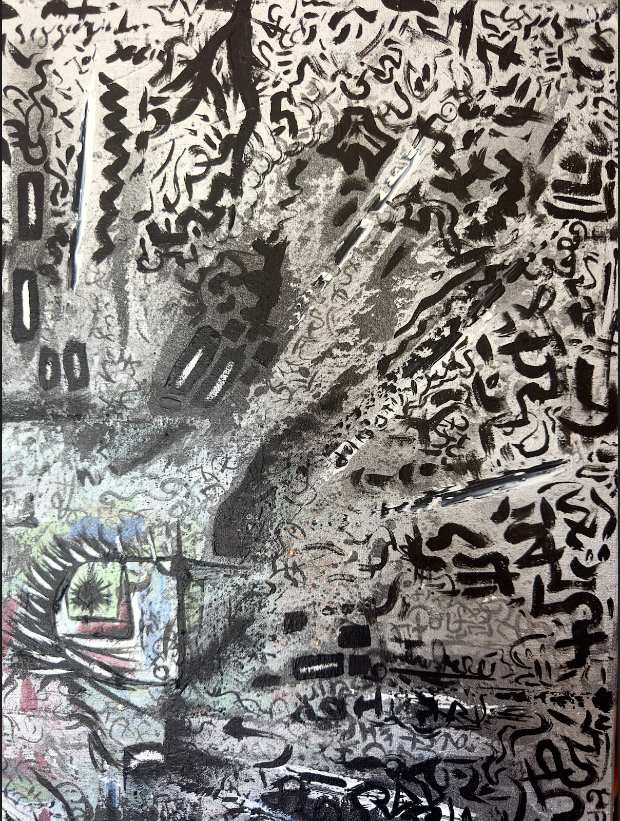 Glyphcurrent - 24 x 30 Acrylic on Canvas