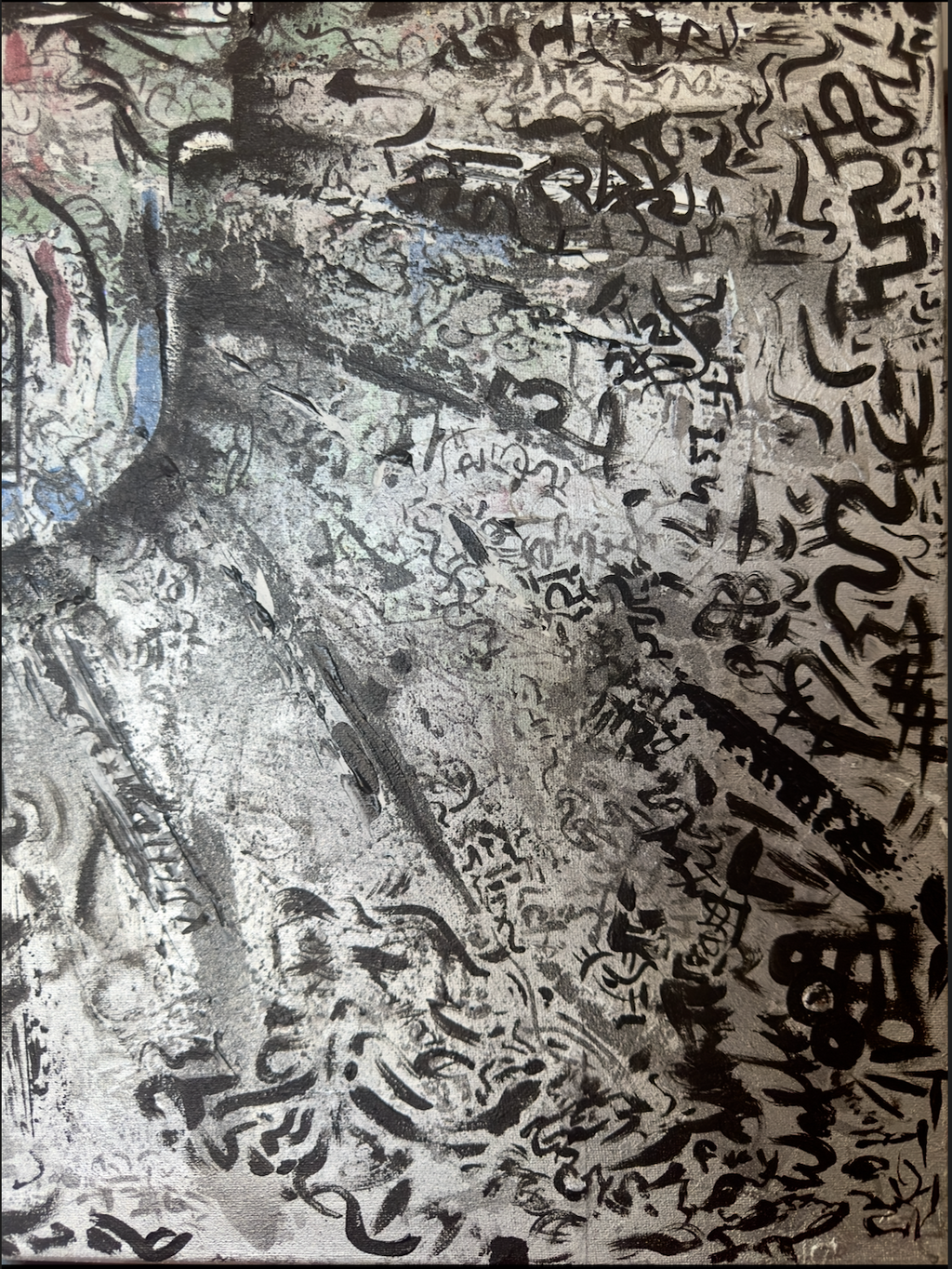 Glyphcurrent - 24 x 30 Acrylic on Canvas
