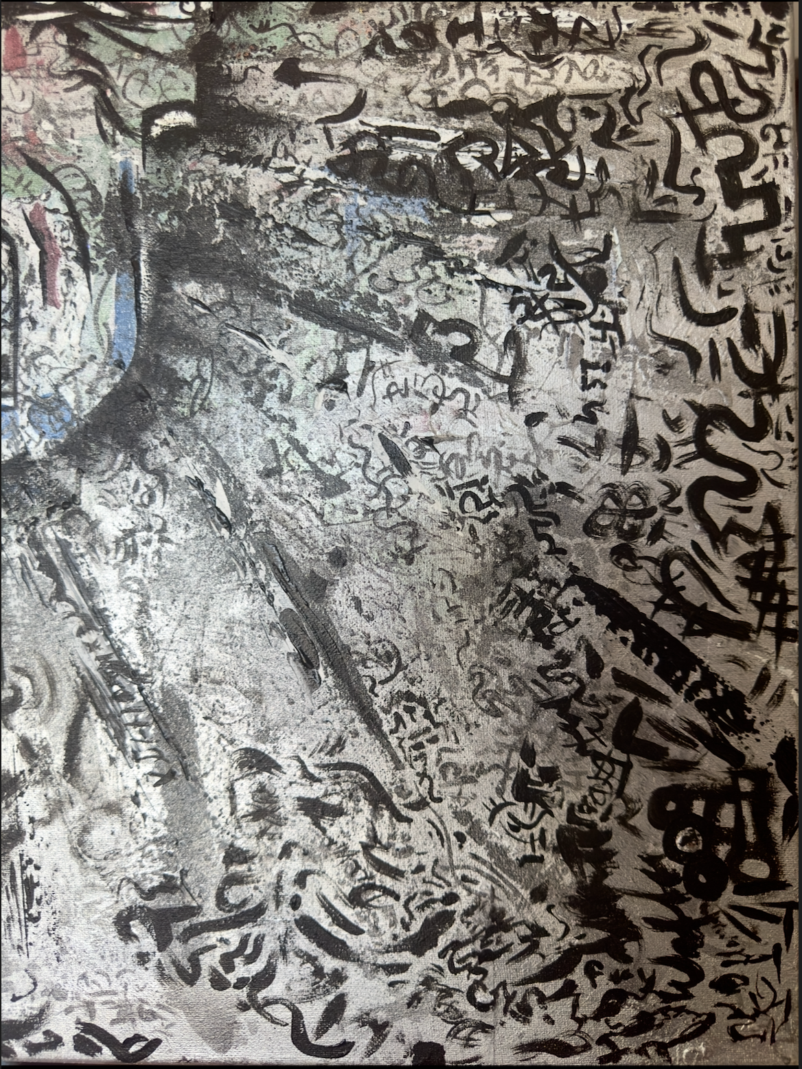 Glyphcurrent - 24 x 30 Acrylic on Canvas