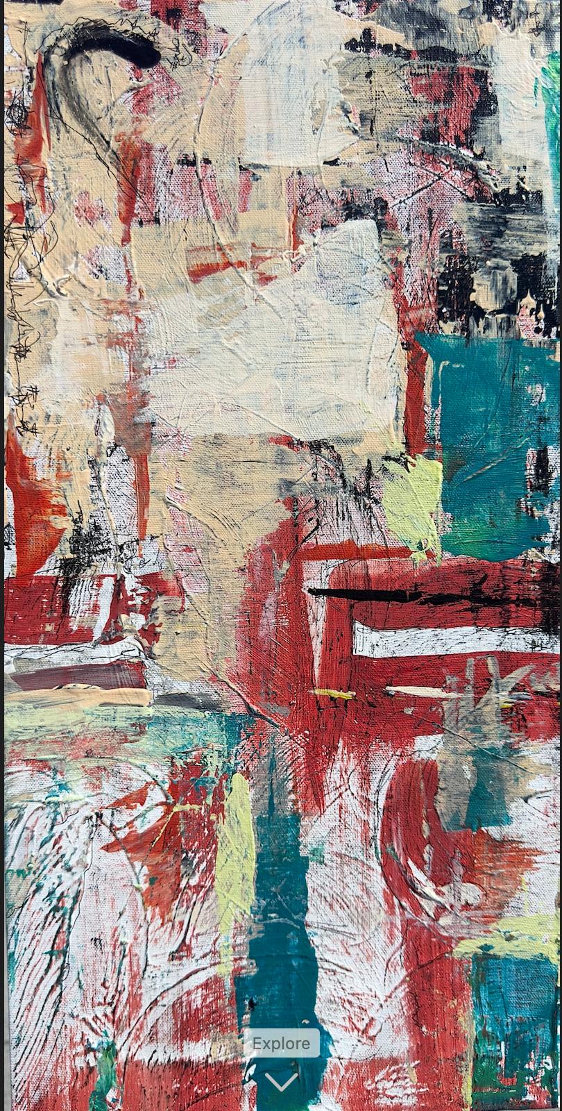 Breakout, Transparency, Vulnerability - 10 x 19.75 Acrylic on Canvas