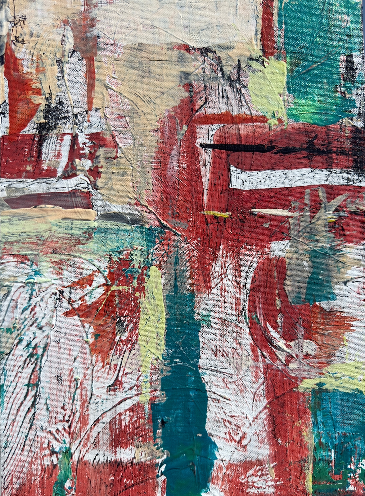 Breakout, Transparency, Vulnerability - 10 x 19.75 Acrylic on Canvas