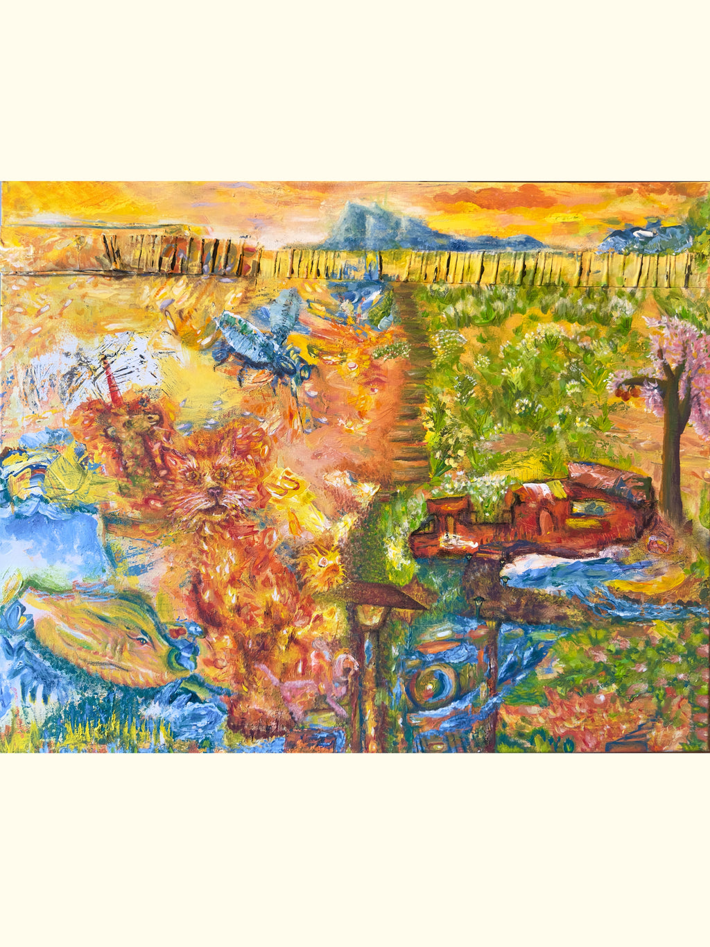 Lucid's Garden - 30 x 24 Acrylic on Canvas